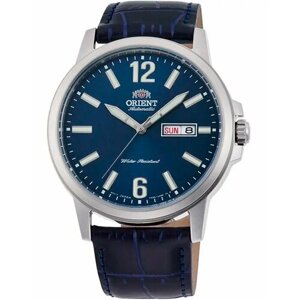 Наручные часы ORIENT Часы механические Orient Automatic RA-AA0C05L19B с гарантией, синий, серебряный