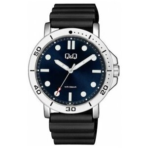Наручные часы Q&Q Casual Наручные часы Q&Q QB86J302Y, черный, синий