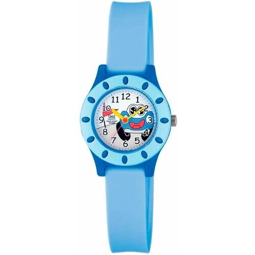 Наручные часы Q&Q Часы японские наручные детские кварцевые на ремне Q&Q VQ13J001Y, голубой