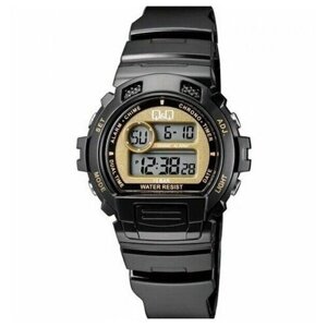 Наручные часы Q&Q Наручные часы мужские Q&Q M153-007 многофункциональные мужские часы с таймером и будильником, золотой