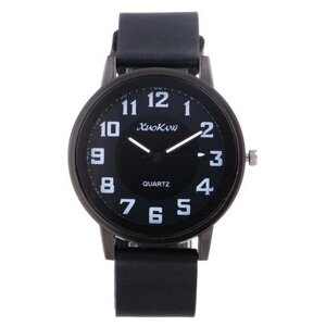 Наручные часы Romanoff Часы наручные мужские "Гарленд", ремешок силикон, d-4.5 см, мультиколор, черный