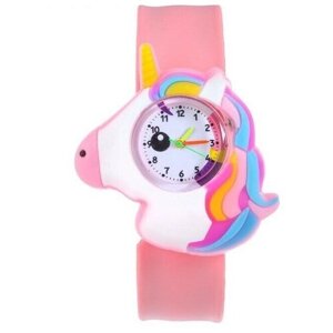 Наручные часы RusExpress, кварцевые, корпус пластик, ремешок резина, белый, розовый