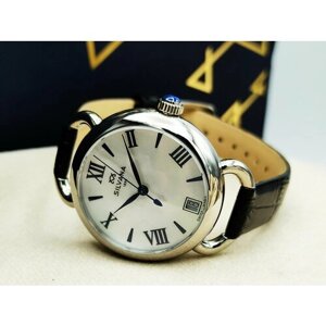 Наручные часы Silvana Часы женские наручные Silvana Sincelo SR33QSS15CN. Кварцевые часы для женщин производства Швейцария в подарок на 8 марта, день рождения, юбилей, черный, серебряный