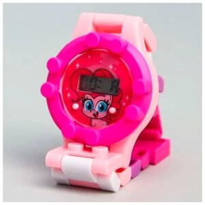 Наручные часы Сима-ленд, кварцевые, корпус пластик, ремешок пластик, розовый, синий