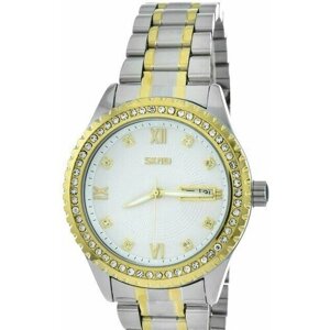 Наручные часы SKMEI Часы Skmei 9221TGDWT silver/gold-white, серебряный