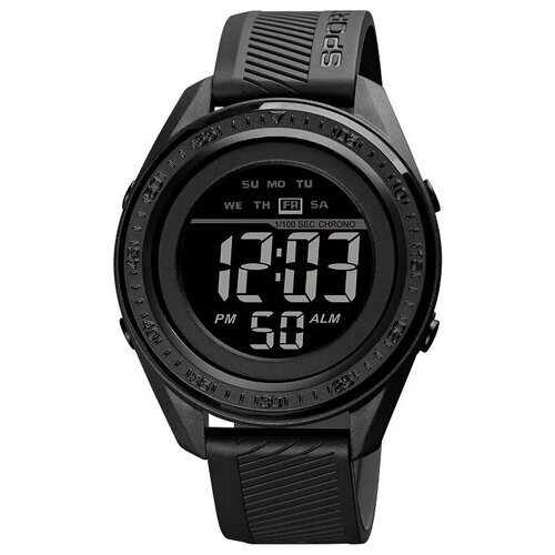 Наручные часы SKMEI Часы Skmei/Скмей 1638 спортивные мужские секундомер Черные, черный