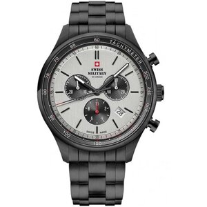 Наручные часы SWISS MILITARY BY CHRONO Мужские швейцарские наручные часы с тахиметром Swiss Military by Chrono SM34081.05 с гарантией, серый