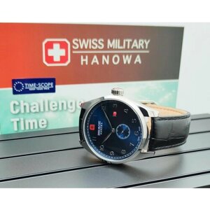 Наручные часы Swiss Military Hanowa Часы наручные мужские Swiss Military Hanowa Lynx SMWGB0000701. Кварцевые часы для мужчин производства Швейцарии, синий, черный