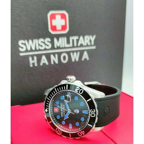 Наручные часы Swiss Military Hanowa Часы наручные мужские Swiss Military Hanowa Offshore Diver II SMWGH2200303. Кварцевые наручные часы для мужчин производства Швейцарии