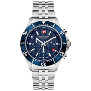 Наручные часы Swiss Military Hanowa Flagship X Наручные часы Swiss Military Hanowa Land Flagship X Chrono, серебряный, синий