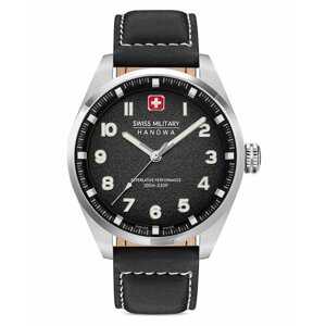 Наручные часы Swiss Military Hanowa Наручные мужские часы Swiss Military Hanowa Greyhound SMWGA0001501 с гарантией, серебряный, черный