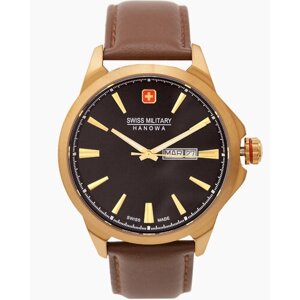 Наручные часы Swiss Military Hanowa Швейцарские наручные часы Swiss Military Hanowa 06-4346.31.007, черный, коричневый