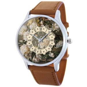 Наручные часы TINA BOLOTINA Античные цветы Extra, коричневый