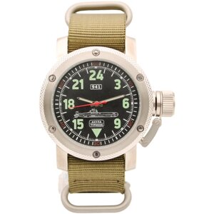 Наручные часы ТРИУМФ Часы наручные 941 / Акула (Typhoon) механические с автоподзаводом (сапфировое стекло) 1054.21, черный