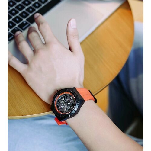 Наручные часы TSAR BOMBA, черный, оранжевый