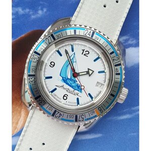 Наручные часы Восток Амфибия кастом 710615R, синий, белый