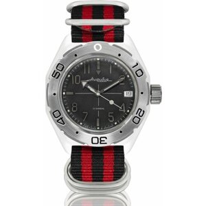 Наручные часы Восток Амфибия Наручные механические часы с автоподзаводом Восток Амфибия 670921 black red, красный