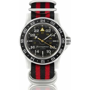 Наручные часы Восток Командирские Наручные механические часы с автоподзаводом Восток Командирские 18010Б black red, красный