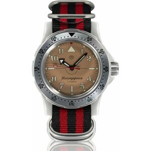 Наручные часы Восток Командирские Наручные механические часы с автоподзаводом Восток Командирские 18023А black red, красный