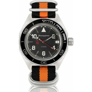 Наручные часы Восток Командирские Наручные механические часы с автоподзаводом Восток Командирские 650536 black orange, оранжевый