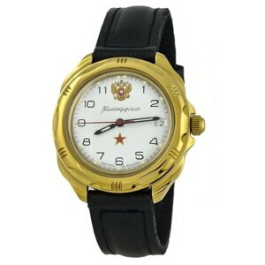 Наручные часы Восток Командирские Обычный товар Восток 2414 (219322) ремень, черный, золотой