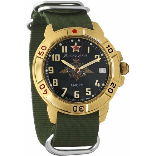Наручные часы Восток Мужские наручные часы Восток Командирские 439639, зеленый