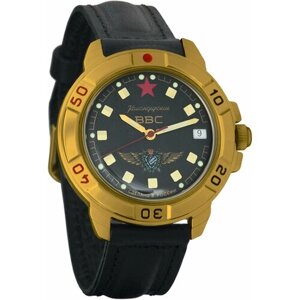 Наручные часы Восток Мужские наручные часы Восток Командирские 819313, черный, золотой