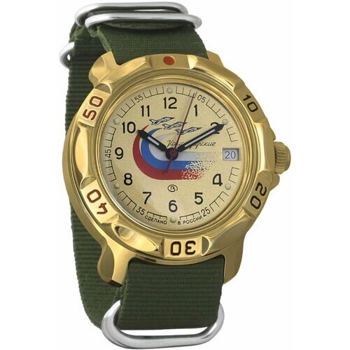 Наручные часы Восток Мужские наручные часы Восток Командирские 819564, зеленый