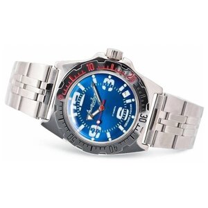 Наручные часы Восток Восток-Амфибия 2416/110902 браслет., синий, серебряный