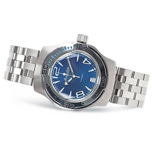 Наручные часы Восток Восток-Амфибия 2416/160272 браслет., серебряный, синий