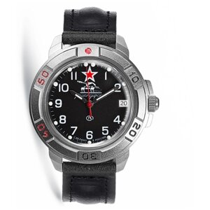 Наручные часы Восток Восток Командирские 436306 механические российские часы, черный, серый