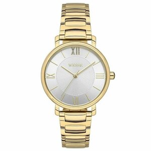 Наручные часы WESSE Часы наручные женские Wesse WWL302504, Кварцевые, 34 мм, желтый