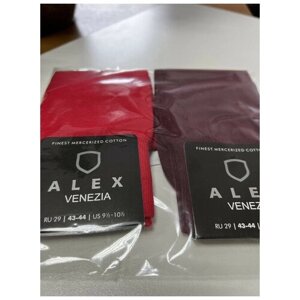 Носки ALEX Textile, 2 пары, 2 уп., высокие, на 23 февраля, размер 43 - 44, красный, бордовый