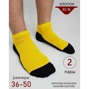 Носки BIZ-ONE, 2 пары, размер 48-50, желтый, черный