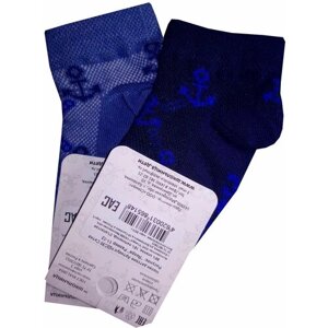 Носки для мальчиков, 2 пары, размер 11-12, синий