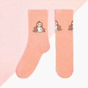 Носки Kaftan для девочек, размер 23-25, розовый