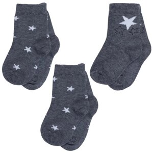 Носки RuSocks детские, 3 пары, размер 12-14, серый