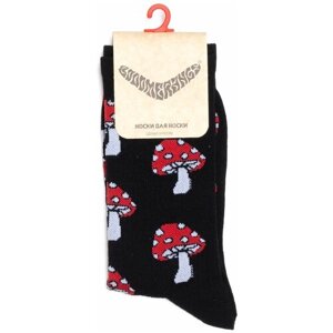 Носки унисекс BOOOMERANGS, 1 пара, классические, размер 34-39, черный, красный