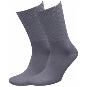 Носки унисекс ГРАНД, 1 пара, классические, размер 23 (размер обуви 35-38), серый