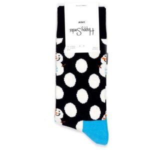 Носки унисекс Happy Socks, 1 пара, классические, размер 36-40, синий, черный