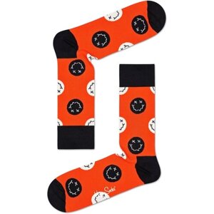 Носки унисекс Happy Socks, 1 пара, размер 41-46, красный, мультиколор