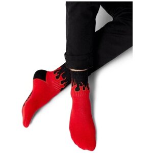Носки унисекс Omsa, 1 пара, классические, размер 35-38, красный