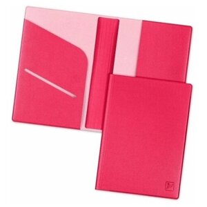 Обложка Flexpocket, отделение для денежных купюр, отделение для карт, отделение для паспорта, отделение для автодокументов, красный, розовый