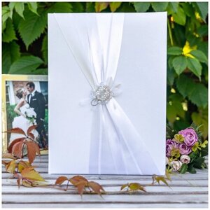 Обложка-карман для свидетельства о браке Свадебная мечта, белый