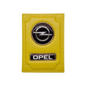 Opel, натуральная кожа, желтый