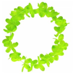 Ожерелье гавайское "Гавайские лепестки", цвет зеленый салатовый
