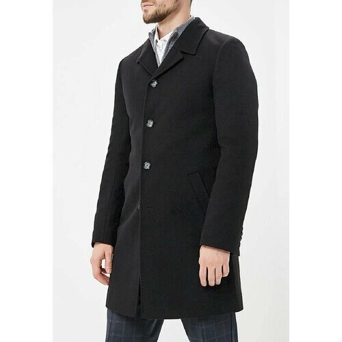 Пальто Berkytt, демисезон/зима, силуэт прилегающий, средней длины, внутренний карман, размер 46/182, черный