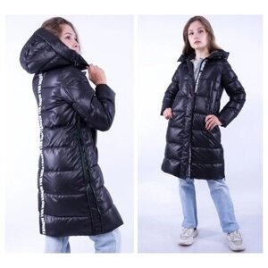 Пальто демисезонное для девочки (Размер: 170), арт. ЗЕЯ 32П12, цвет Черный