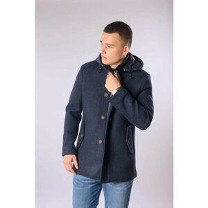 Пальто Formenti, карманы, размер 48 M, синий