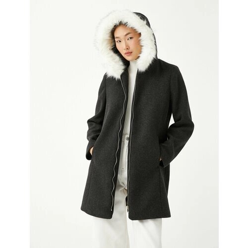 Пальто KOTON, размер 46, черный, серый